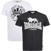 Lonsdale Bluser & t-shirts 'Dildawn' sort / hvid