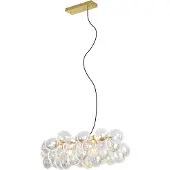 QAZQA Design Pendellampe Guld med Regnbueglas 8-Lys - Uvas
