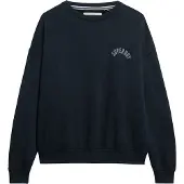 Superdry Superdrytil kvinder. W2012446A Athletic Relaxed Printed Crew Sweatshirt navy (XS), Casual, Bomuld, Blå