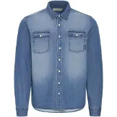 Blend Skjorte 'BHDARGO' blue denim