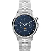 Timex Analogt ur 'Marlin Moon Phase' petroleum / sølv