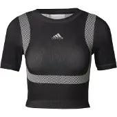 Adidas Dame Seamless Techfit Baby T-shirt Sort/Hvid