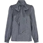 Dea Kudibal Bluse 'Kikki' navy / lyseblå / hvid