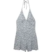 Pull&Bear Jumpsuit blå / hvid