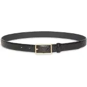 Calvin Klein Bælte 'Emblem Print Rectangular Buckle' sort