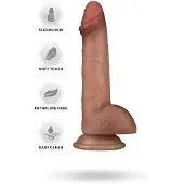 Vuxen Sliding Skin Pro Dual Layer Silicone Dildo 19,2 cm
