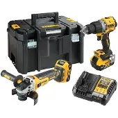 DeWalt kombisæt 18V DCK2026P2T (DCD805, DCG405) 2x5,0Ah