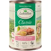 Lukullus Naturkost 12 x 400 g - Adult Laks & Kylling