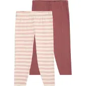 Minymo Leggings lysebeige / lyserød / burgunder