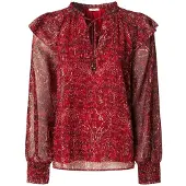 Pepe Jeans Pepe Jeanstil kvinder. PL3051270 Bluse Mar rød (L), Casual, Bomuld, Lange ærmer