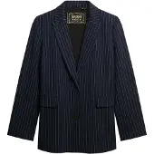 Superdry Superdrytil kvinder. W5012032A Americana Pinstripe Boyfriend marineblå (M), Casual, Klassisk, Polyester