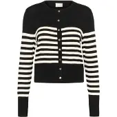 Kaffe Cardigan 'KALizza' sort / uldhvid