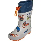 Playshoes Gummistøvler marin / lyseblå / lysegrå / mørkeorange