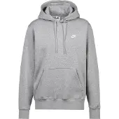 Nike Hættetrøje Club - Grå/Grå/Hvid, størrelse Large