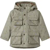 Lil´ Atelier Funktionsjakke 'Snow05' blå / brun / pastelgrøn