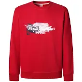 Pepe Jeans Pepe Jeanstil mænd. PM5800026 Sweatshirt Trey rød (XL), Casual, Bomuld