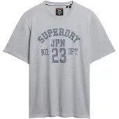 Superdry Superdrytil mænd. M1012176A Athletic Essential T-shirt grå (L), Casual, Bomuld, Korte ærmer