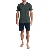Tom Tailor Pyjamas kort mørkeblå / khaki