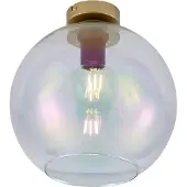 QAZQA Art Deco loftslampe guld med regnbueglas - Sandra