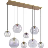 QAZQA Art Deco Pendellampe Guld med Regnbueglas 8-Lys - Sandra
