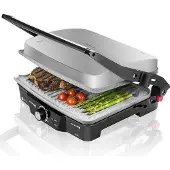 Cecotec Rock''nGrill 2000, Sort, Rustfrit stål, Plast, Rustfrit stål, Rektangulær, Dreje, 297 x 235 mm, Sten