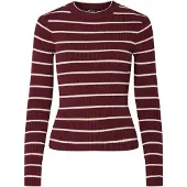 Pieces Pullover carminrød / naturhvid