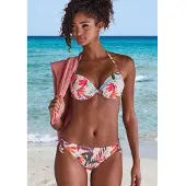 LASCANA Bikinitrusse creme / grøn / lilla / mandarin