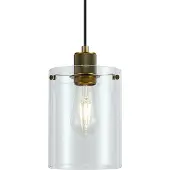 QAZQA Design Pendellampe Bronze med Klart Glas - Domo