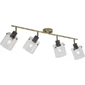 QAZQA Design loftspot bronze med klart glas 4-lys - Domo