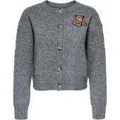 ONLY Cardigan brun / lysebrun / grå-meleret / hvid