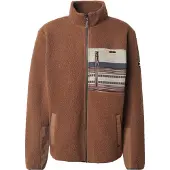 Iriedaily Fleecejakke 'Wonderer Track' beige / brun / petroleum / burgunder