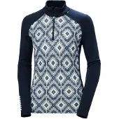 Helly Hansen Lifa Merino Midweight Graphic 1/2 Zip, dame, navy