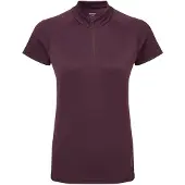 Montane F Dart Zip T-Shirt, dame, mørkelilla