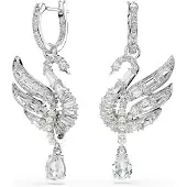 Swarovski Øreringe 'Swan' sølv