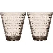 Iittala Kastehelmi glas 30 cl 2 stk Hør
