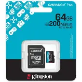 Kingston Canvas Go! Plus microSD/SD - 200MB/s - 64GB