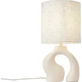 QAZQA Japandi bordlampe beige med linnedskærm - Dahlia