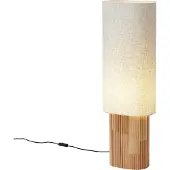 QAZQA Japandi gulvlampe træ med linnedskærm 90 cm - Lamel