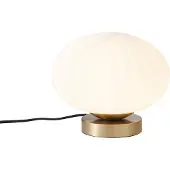 QAZQA Design bordlampe messing med opalglas - Mochi