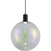 QAZQA Design Pendellampe Sort med Regnbueglas 35cm - Mallon