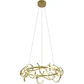 QAZQA Design Pendellampe Guld Rund 3-Trins Dæmpbar - Krisscross