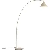 QAZQA Retro gulvlampe beige med hvidt interiør - Triangolo
