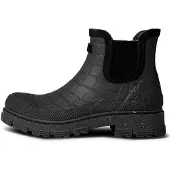 Woden Støvletter ' Liv Croco Waterproof ' sort