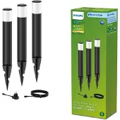 Philips Purex piedestal 1,5 W, Udendørs jordbelysning, Sort, Plast, IP44, Terrasse, Have, II