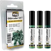 Vallejo Ammo: Oilbrusher Set - Mechas Green Tones Set