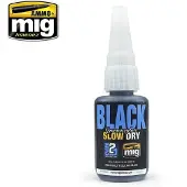 Vallejo Ammo Black Slow Dry cyanoacrylat 21 g