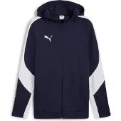 Puma Hættetrøje teamEVOSTRIPE - Navy/Silver/Hvid, størrelse X-Large