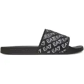 Emporio Armani EA7unisex. 7X000109_AF15125 Flip Flops All Over Logo sort (41), Fast, Ingen, Casual, Badetøj