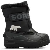 Sorel - Afterski - Childrens Snow Commander Boot Black Charcoal til UnisexUld - Størrelse 9 US - Sort