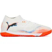 Puma FUTURE 8 MATCH TT Football Boots Unisex, Shoes, White/Black/Glowing Red, 42